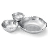 3 Cluster Decorative Bowls Bright Silver Snack Tray Bowl Chip