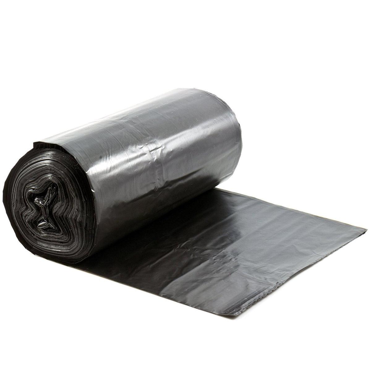 60gal 38x58 Low Density .5-.7mil Large Black Garbage Bags, 100pack