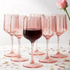 Khen Acrylic Lucia Stemmed Goblets - Set of 6 |14oz | Pink