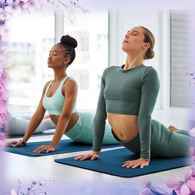Timgle 6 Pcs 10mm Thick Yoga Mat Bulk, 68 x 24 Inches, Anti-Slip Tear-Resistant Exercise Mat for Adult Fitness, Stretching, Workout and Studio