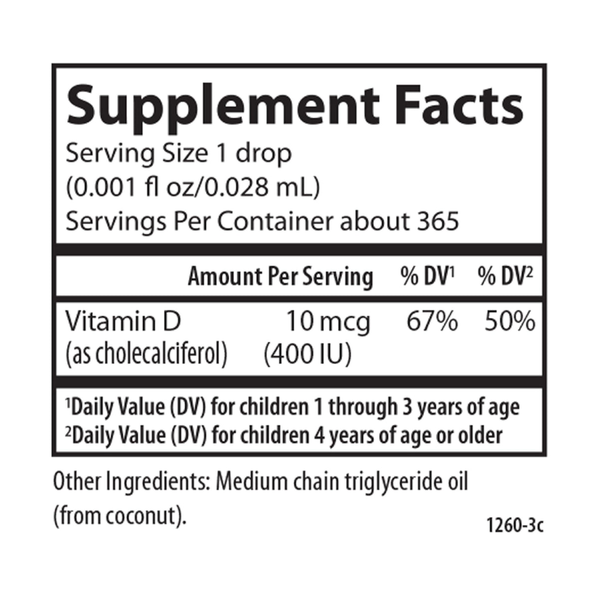 Carlson Kid's Super Daily D3 Liquid 400 IU, 0.35 fl oz, EXP 01/2027