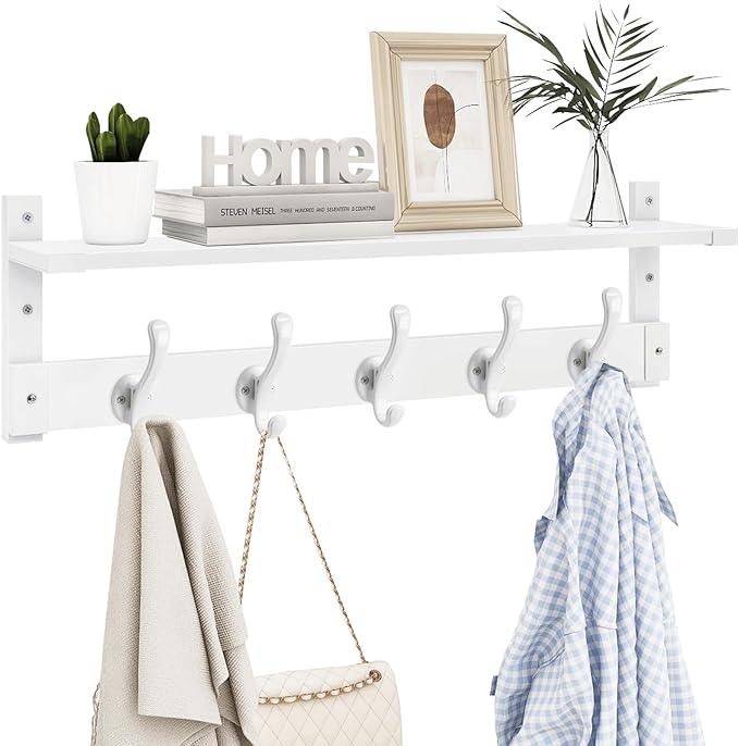 Homode Coat Rack With Wall Shelf, 29