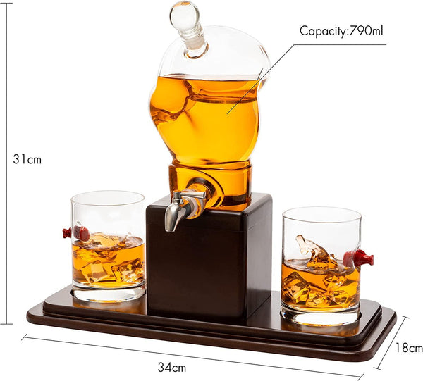 Boxing Glove Wine & Whiskey Decanter Set 750Ml 13