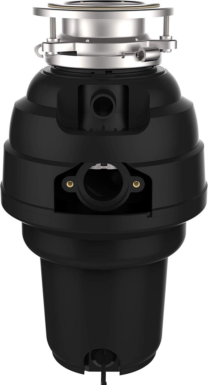 Waste Maid 10-US-WM-658-3B Garbage Disposal Anti-Jam Stainless Steel Food Waste Grinding System, 1-1/4 HP Premium, Black