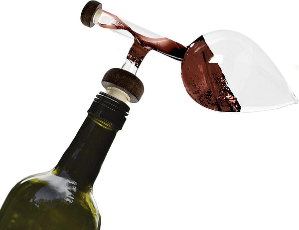 Italian Wine Aerator Decanter, Aerator Pourer, Red & White In Bottle Aerators, Makes Your Wines Taste Better, Italian Design Decanter, Whiskey & Spirits Gifts, 2x5 Inches Areadivino Aerator Clear