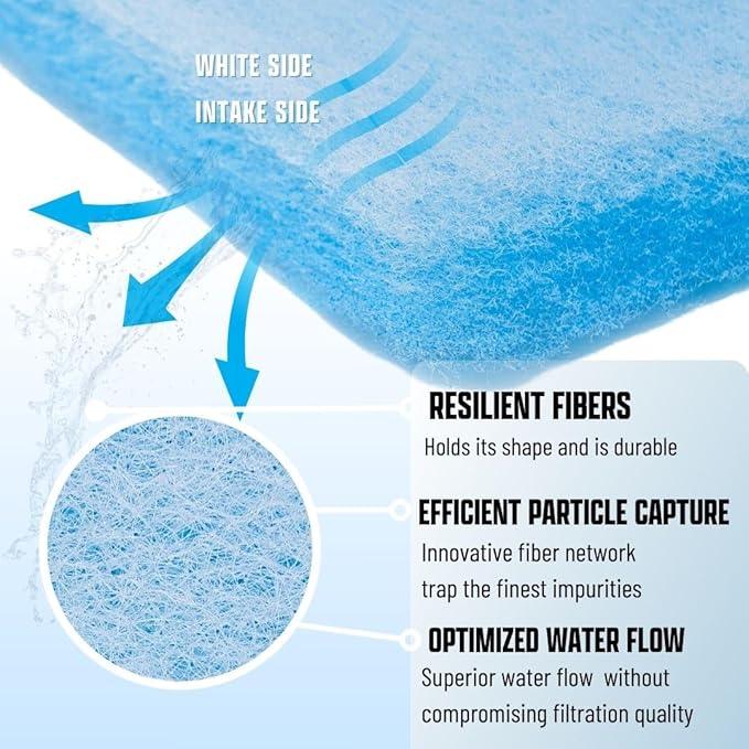 Aquarium Filter Media Pad Cut to Fit Roll, 12