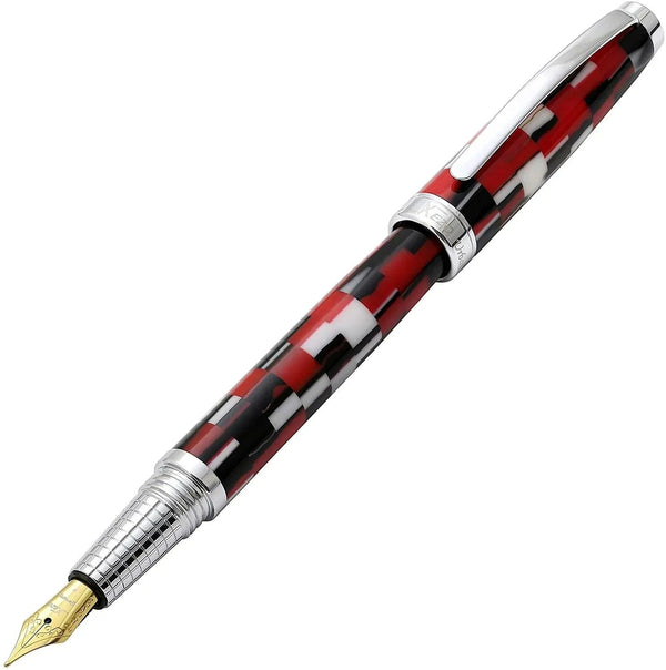Urbanite II Acrylic & Brass Fountain Pen (Medium Nib) - Trek Red - Gifts for You 'n Me