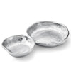 2 Cluster Decorative Bowls Bright Silver Snack Tray Bowl Chip