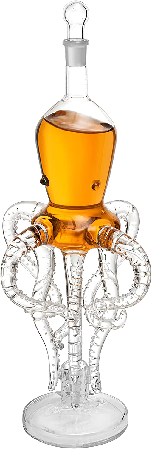 Tall Octopus Whiskey and Wine Decanter 500ml 16.5