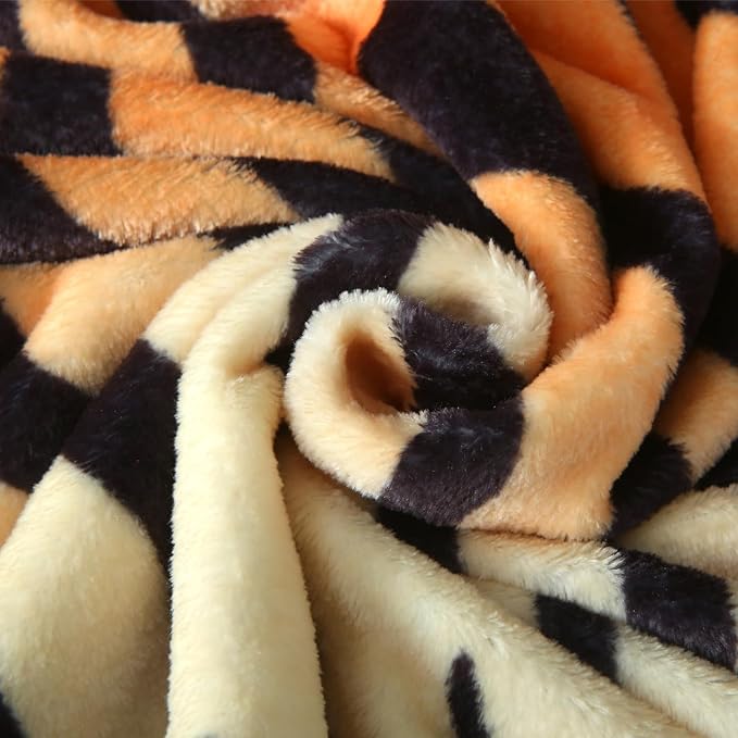 MERRYLIFE Tiger Stripe Print Throw Blanket Decorative Fleece Throw | Ultra-Plush Colorful | Couch Blanket Travel Lap | Home Gift Use(50