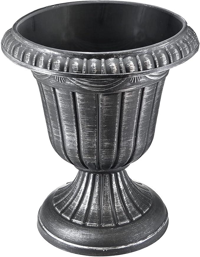PL10SL Classic Traditional Plastic Urn Planter Indoor/Outdoor, 15