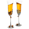 Stemmed Skeleton Champagne Glasses Set of 2 by The Wine Savant - 7oz Skeleton Glasses 9