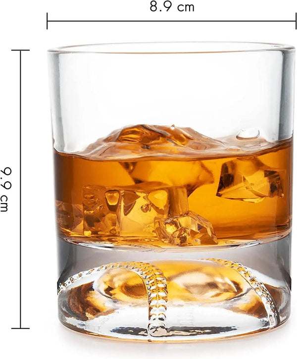 Baseball Whiskey Glass - 12oz Whiskey Glass by The Wine Savant - Perfect for Any Occasion, Baseball Lovers, Baseball Gifts, Baseball Themed Party, Baseball Birthday Gift Set (1)