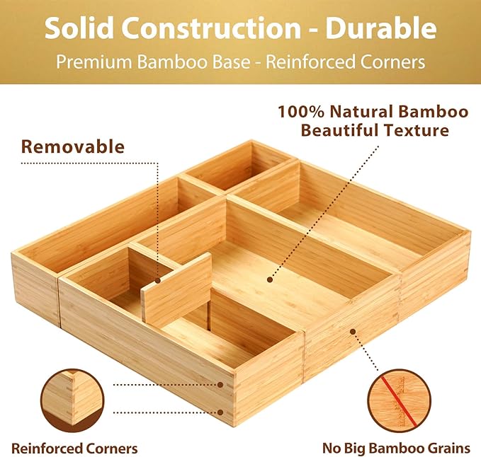 Umilife Drawer Organizer Storage Boxes, 2.5