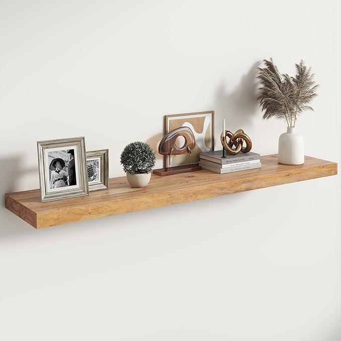 RICHFOCUS Elm Floating Shelves for Wall - 48
