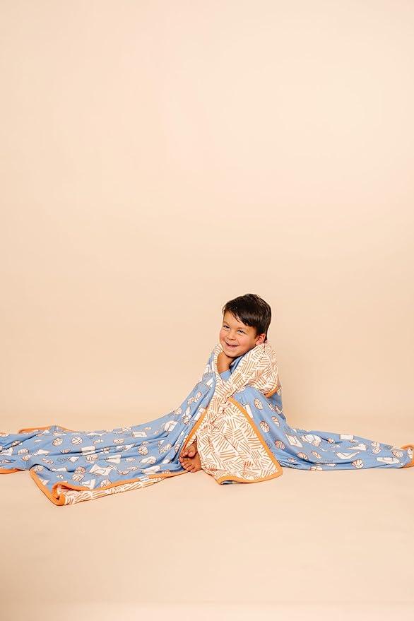 Copper Pearl Jumbo Premium Knit 3 Layer Stretchy Throw Blanket 'Dunk'