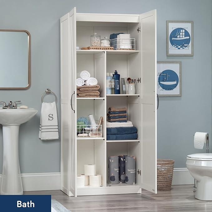Sauder Miscellaneous Storage Cabinet, White Finish