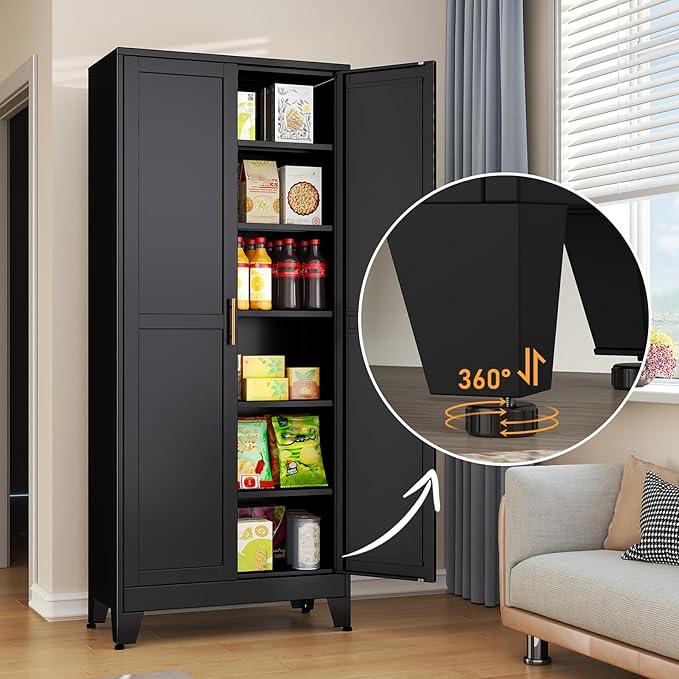 Black Metal Storage Cabinet,75