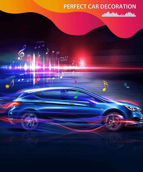 Lights LED Car Strip Lights with Two-Line Waterproof Design RGB LED Strip Light With USB Wireless Remote Music Control Multiple Modes For Auto Car