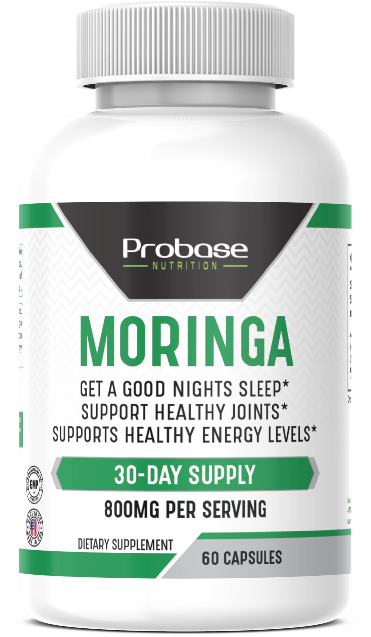 Probase Nutrition Moringa Oleifera 60 Capsules 30-Day Supply