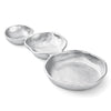 3 Cluster Decorative Bowls Bright Silver Snack Tray Bowl Chip