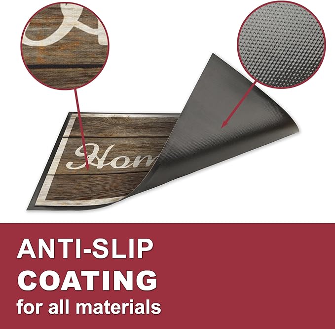 Floor Mat - for Indoor and Outdoor Use - Doormat - Non-Slip - Front Door Shoe Scraper - Size: 17x29