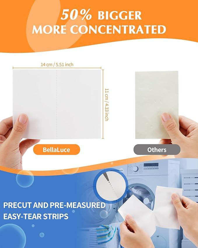 Laundry Detergent Sheets - 240 Loads, Hypoallergenic,Deep Cleaning, Fresh Linen Scent, Plastic-Free, Eco-Conscious,Paraben-Free,Fast Dissolve, Perfect for Home,Dorms,Travel,Camping,College Essentials