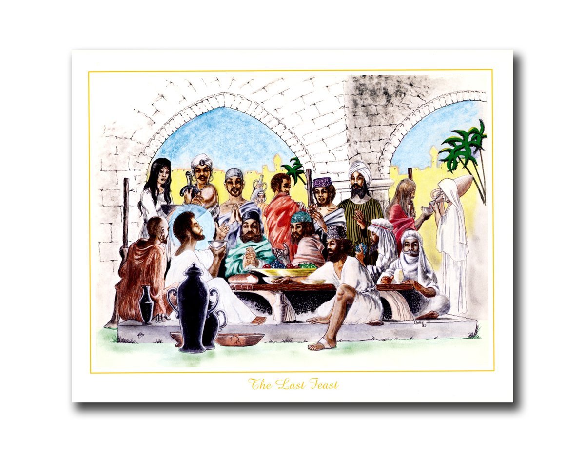 Jesus Wall Art - African American Religious Church Print 8x10 Framed Artwork