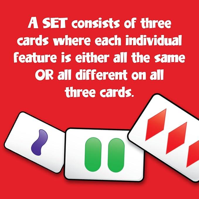 SET Enterprises SET - The Family Card Game of Visual Perception - Race to Find The Matches, For Ages 8+,81 Cards, Rules included