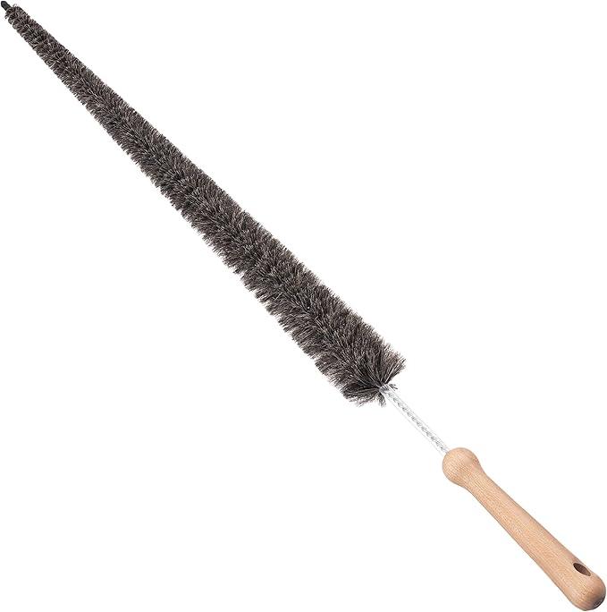 Konex Professional 28-Inch Soft Goat Hair Dryer Lint Brush Vent Cleaner, Home Essentials Maintenance Tool, Dryer Vent Brush. Manufactured in Belgium.