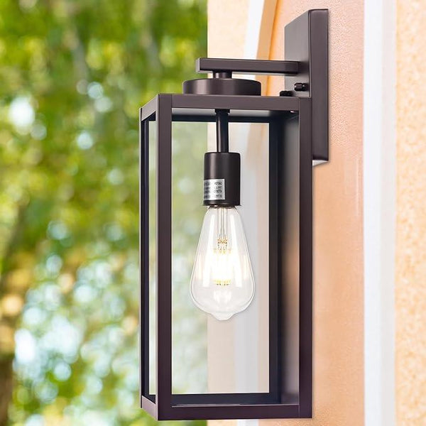 Oil-Rubbed Bronze Outdoor Wall Light Fixture, Large 16
