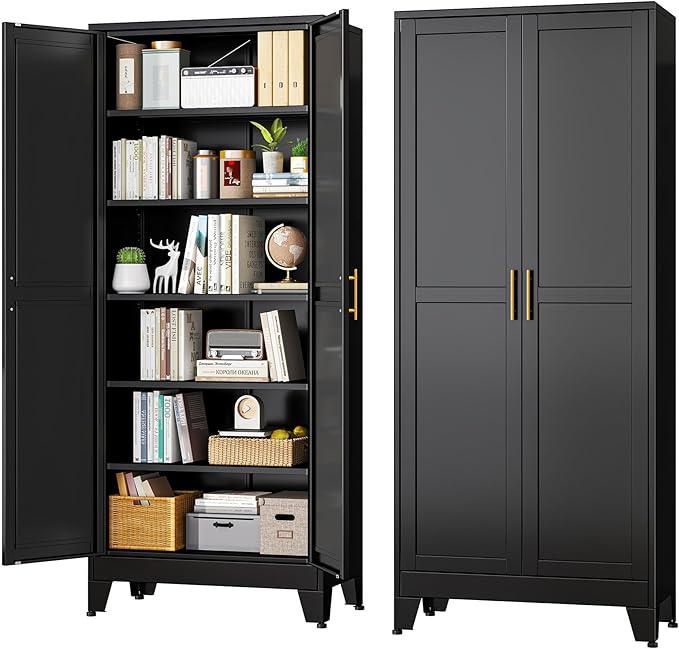 Black Metal Storage Cabinet,75