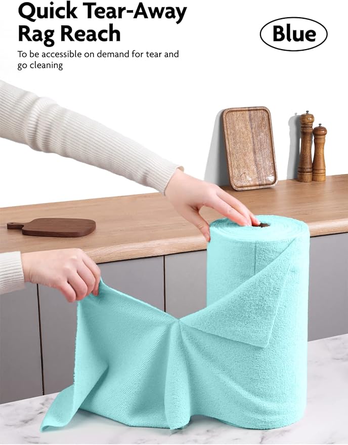 Fantasticlean Microfiber Cleaning Cloth Roll -40 Pack, Tear Away Microfiber Towels, 12