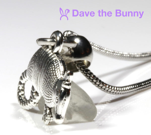 Armadillo Necklace - Armadillo Gifts and Souvenirs as Great Armadillo Jewelry Stainless Steel Snake Chain or Armadillo Ornament for the Armadillo Elite and Armadio Portatile as Mighty the Armadillo