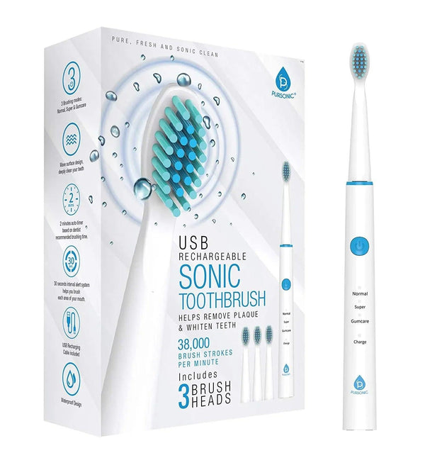 USB Rechargeable Sonic Toothbrush - Gifts for You 'n Me