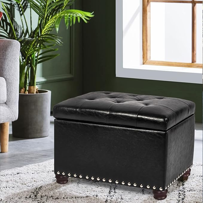 Joveco Leather Storage Ottoman, 24