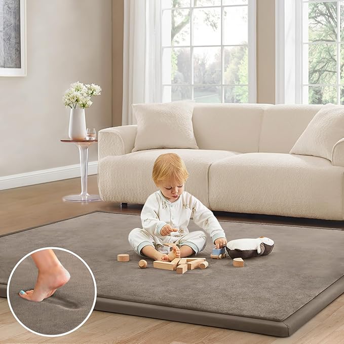 Baby Play Mat for Floor Tummy Time Mat Nursery Rug Muscle Mat Area Rug Playroom Rug Tatami Mat 4'11x3'28