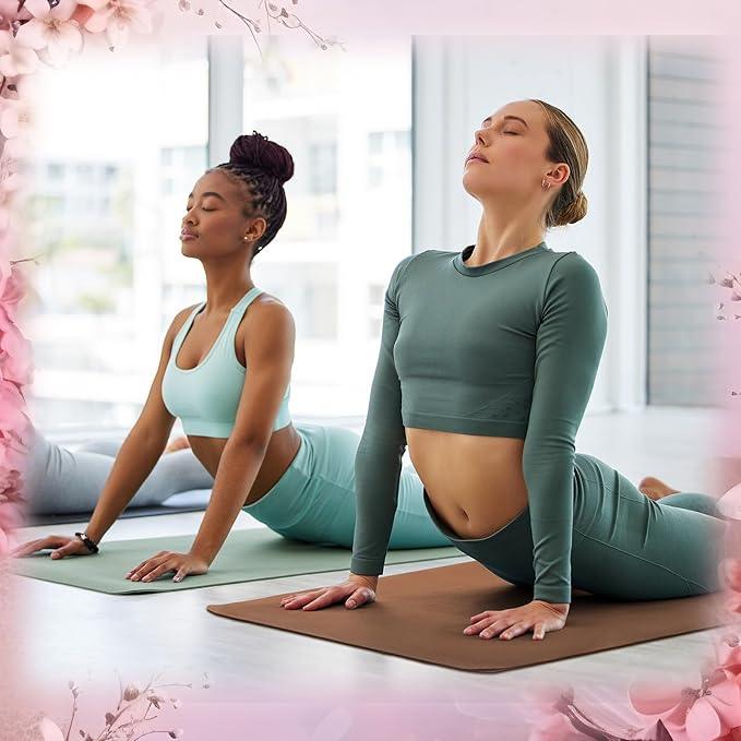 Timgle 6 Pack Yoga Mats Bulk Non Slip Exercise Yoga Mat Thick Anti Slip Tear Resistant Sports Gym for Fitness Stretching Home Workout and Studio