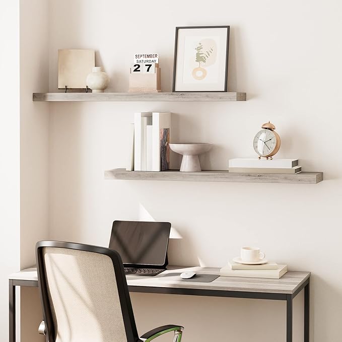 HOOBRO Floating Shelves for Wall, Wall Mounted Shelf Set of 2, 39.4