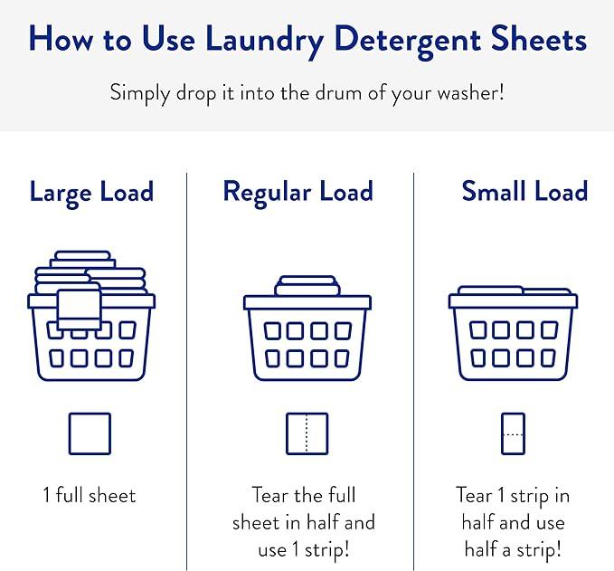 The Clean People Laundry Detergent Sheets - Laundry Soap - Ultra Concentrated, Recyclable Packaging, Stain Fighting - Peppermint, 192 Pack