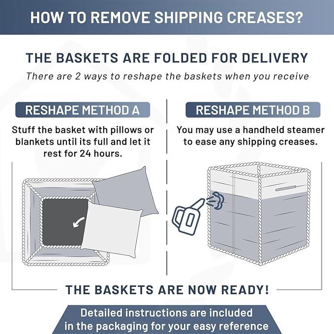 NaturalCozy Storage Cubes 11 Inch Cotton Rope Woven Baskets for Organizing, 3-Pack | Cube Storage Bin | Square Storage Baskets for Shelves Organizer, Classroom, Kids Toy Bins, Closet, Baby Nursery