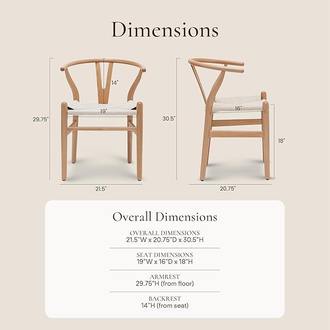 POLY & BARK Weave Chair, Single, Natural