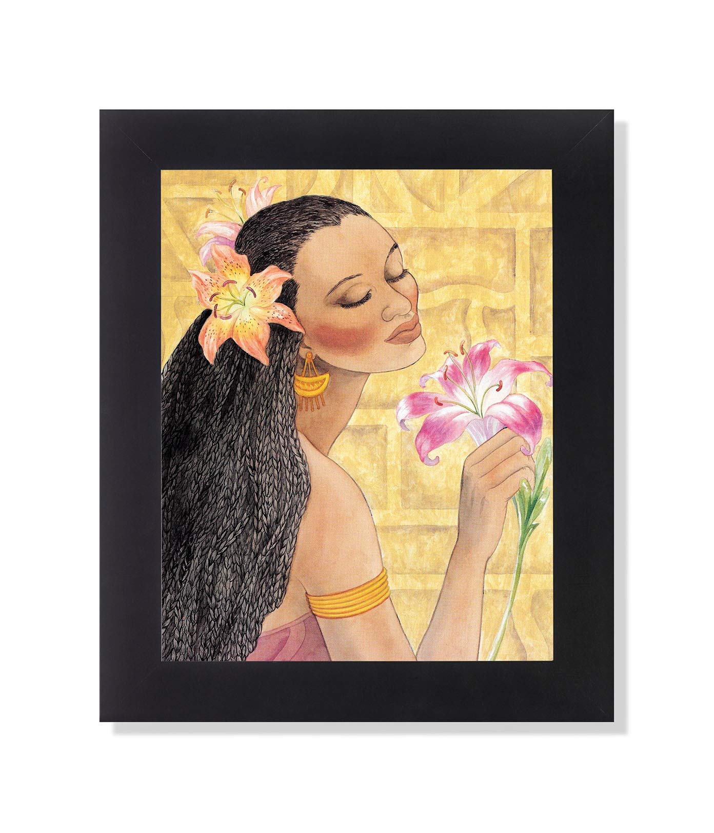 Framed Art Print - African American 8x10 Contemporary Wall Art With Black Finished Frame
