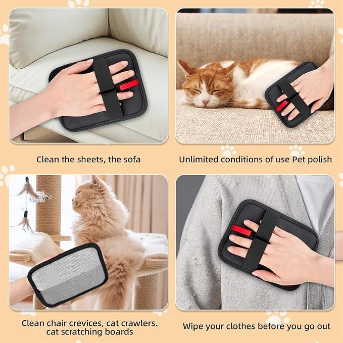 Pet Hair Remover, electrostatic pet Hair Removal Gloves, cat and Dog pet Hair Removal Tools, Suitable for Bed Sheets, Blankets, Clothes, Sofas, Multi-Functional Beauty Gloves -1 Piece