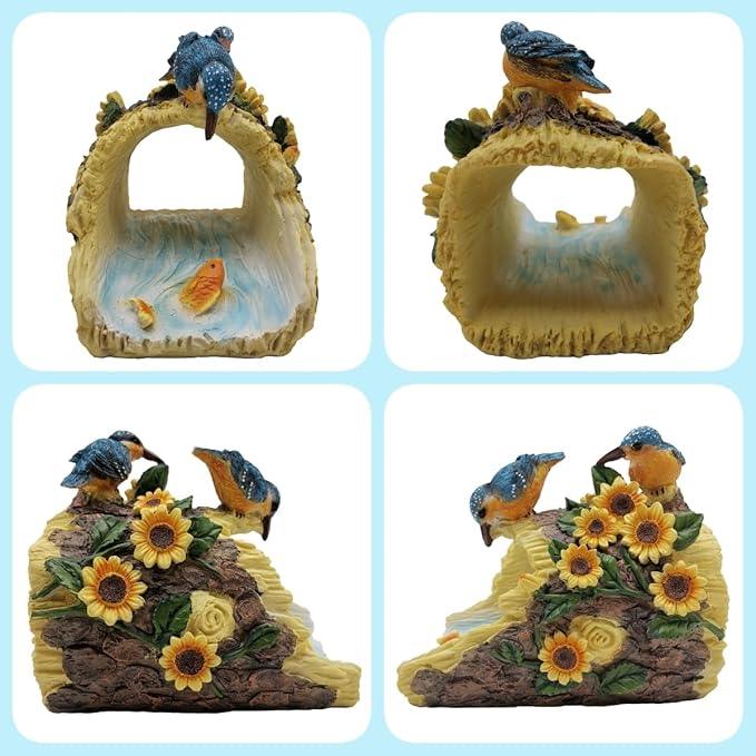 Bird Statues Outdoor Decoration, Resin Statue Garden Decor, Animal Downspout Diverter, Decorative Gutter Extension, 3