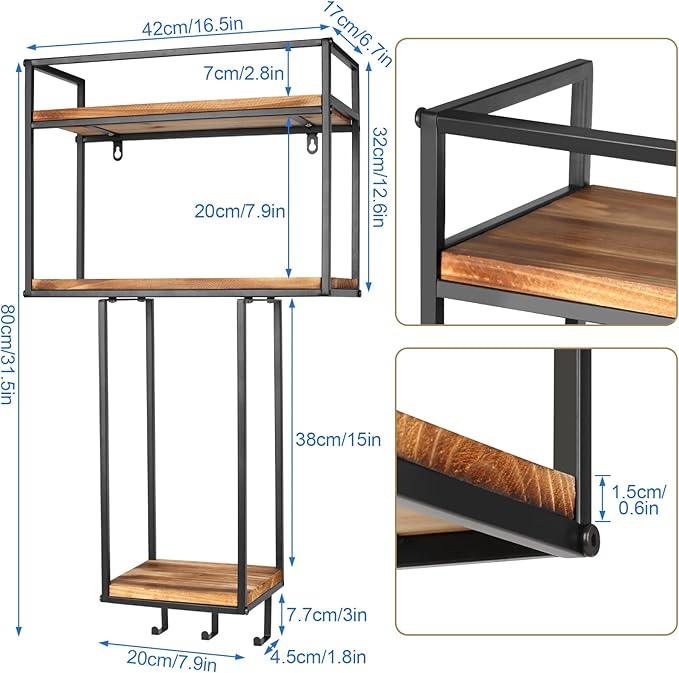 Towel Rack Wall Mounted - Space-Saving Design for Small Bathrooms - Versatile Organizer for Towels, Blankets, and More - Ideal for RVs and Hotels