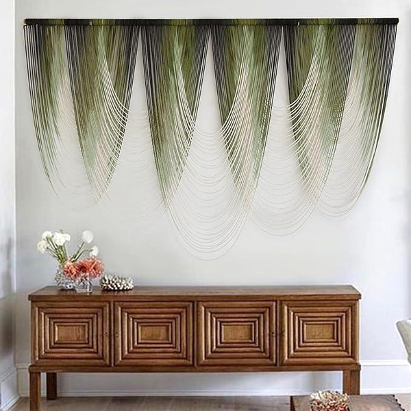 Macrame Wall Hanging Dip-Dyed Large Macrame Wall Decor Yarn Tapestry 57