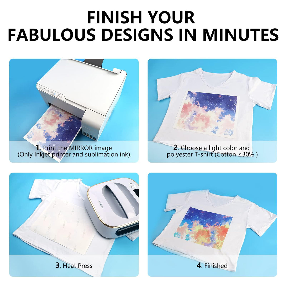 HTVRONT Sublimation Paper 11 x 17 in, 150 Sheets