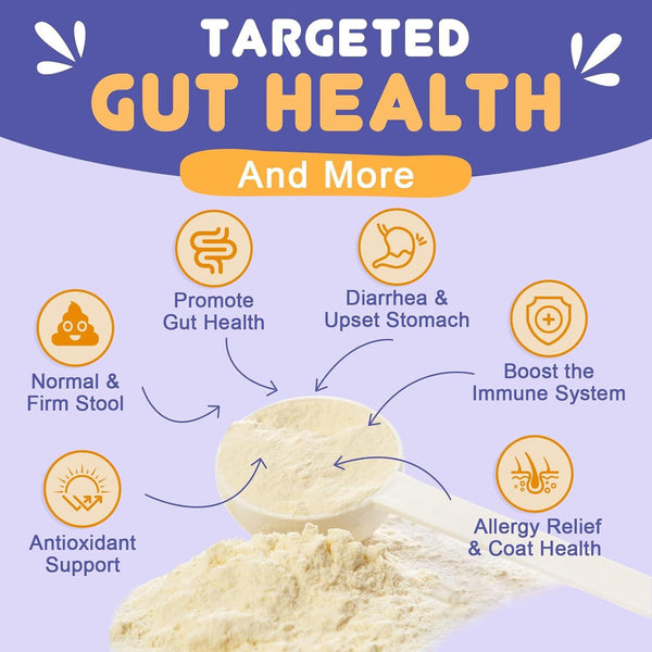 Probiotics for Dogs & Cats with Prebiotics, Digestive Enzymes, and Fiber Support Gut Health, Immunity, and Digestion