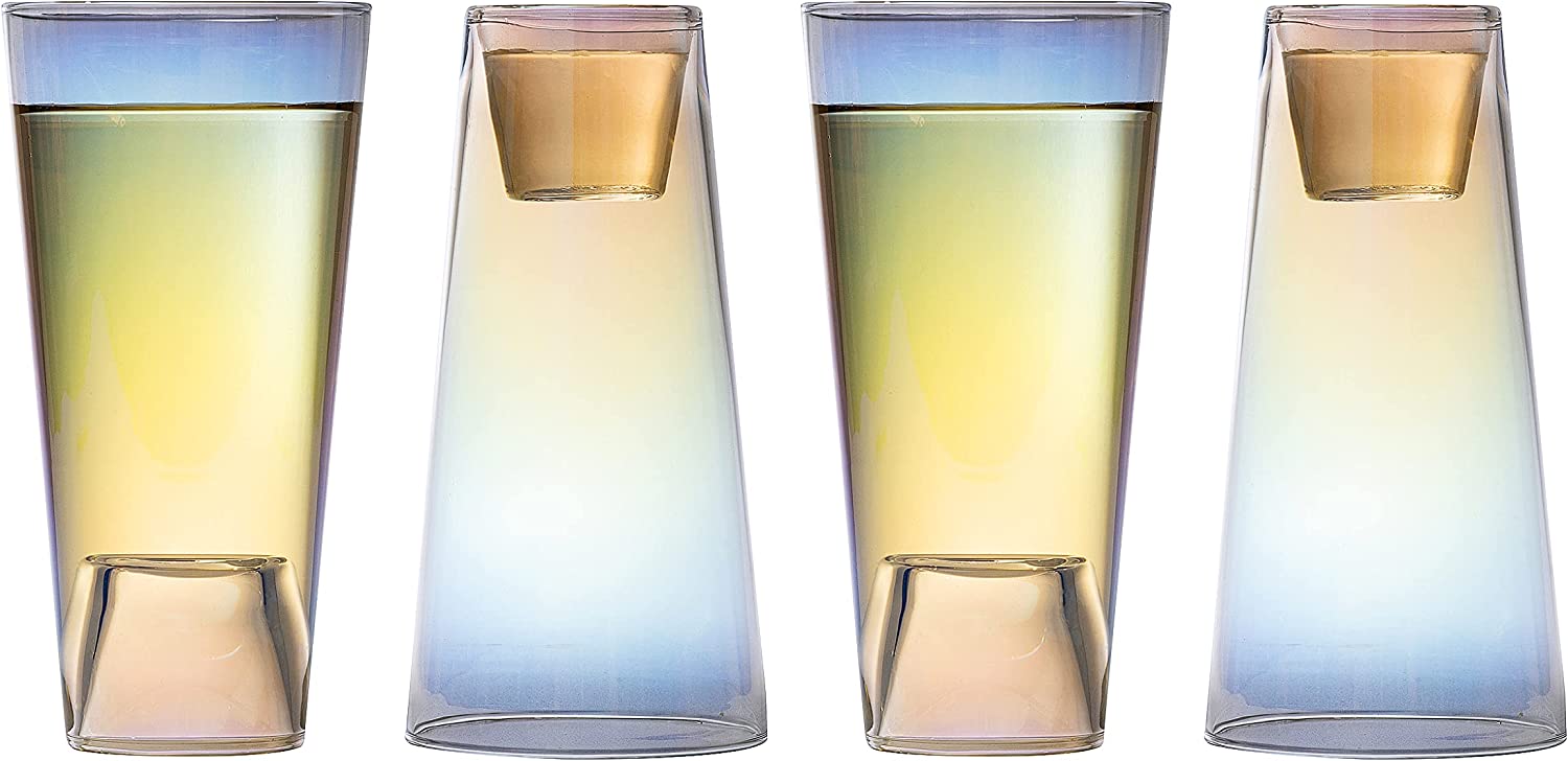 Shot in the Pint Glass, Take a Shot Funny Beer Glass/Mug 4-Set 7